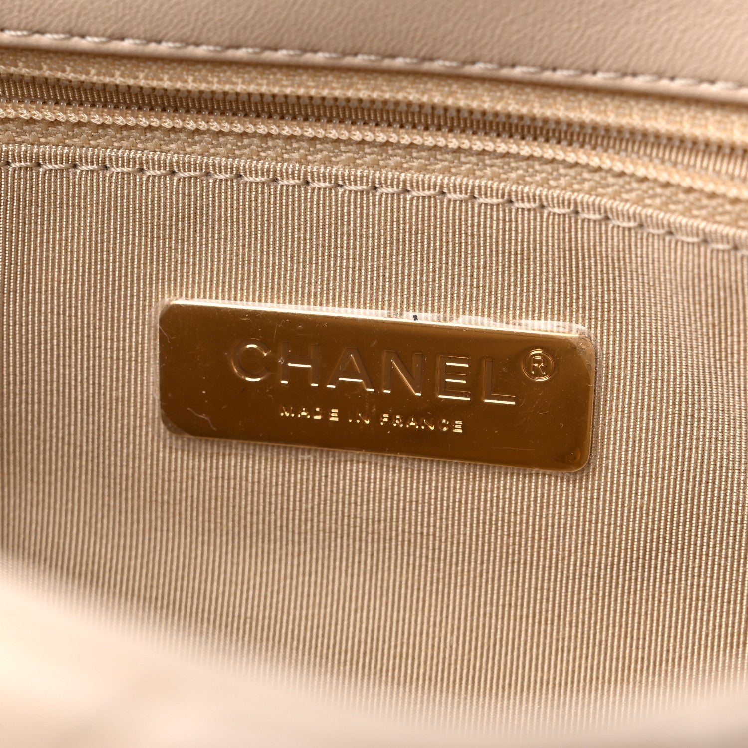 Chanel Lambskin Quilted Medium Chanel 19 Flap Light Beige 6 of 10
