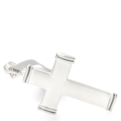 David Yurman Sterling Silver Black Diamond Streamline Cross Tag Pendant 3 of 3