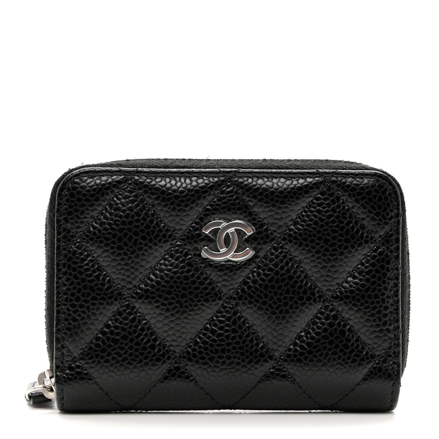 Chanel Caviar Quilted Zip Coin Purse Black 1 of 8