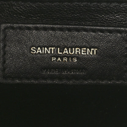 Saint Laurent Grain De Poudre Textured Mixed Matelasse Medium Triquilt Monogram Satchel Crema Soft 7 of 14