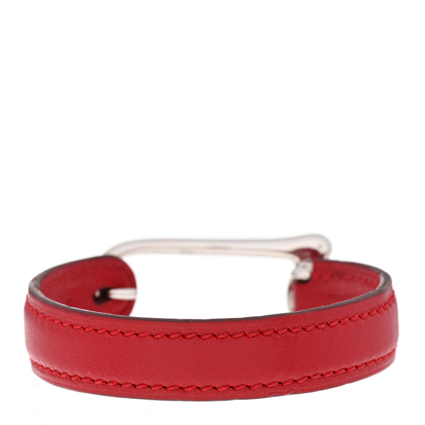 Calfskin Hook Bracelet S Red