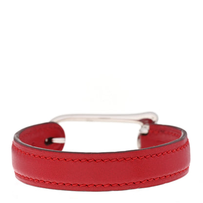Hermes Calfskin Hook Bracelet S Red 3 of 6