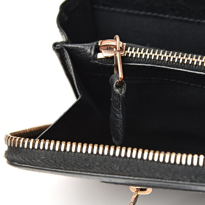 Balenciaga Agneau Giant 12 Rose Gold Hardware Continental Zip Around Wallet Black 10 of 16