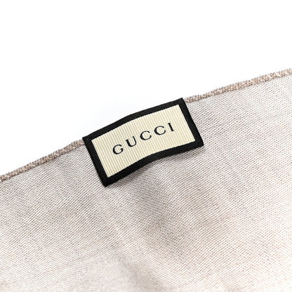 Gucci Wool Silk GG Monogram GGNat Scarf Sand 3 of 4