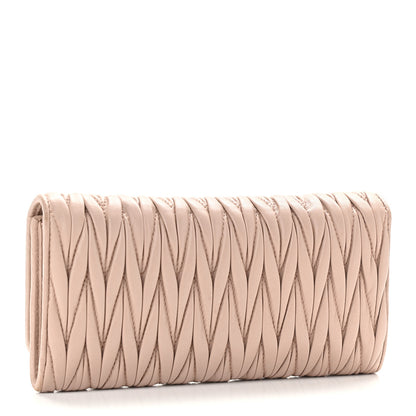 Miu Miu Nappa Matelasse Flap Wallet Cammeo 4 of 8