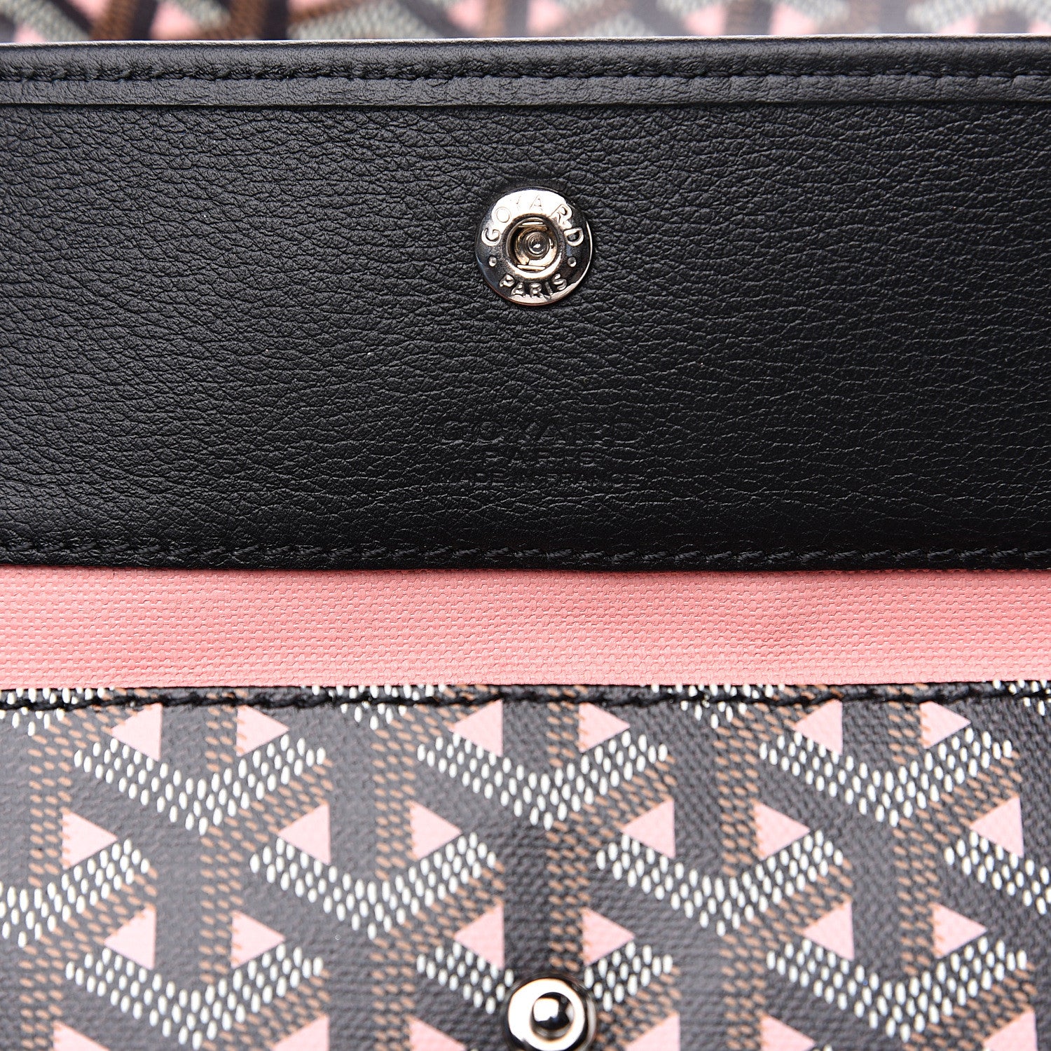 Goyard Goyardine Saint Louis Claire Voie PM Black Pink 5 of 7