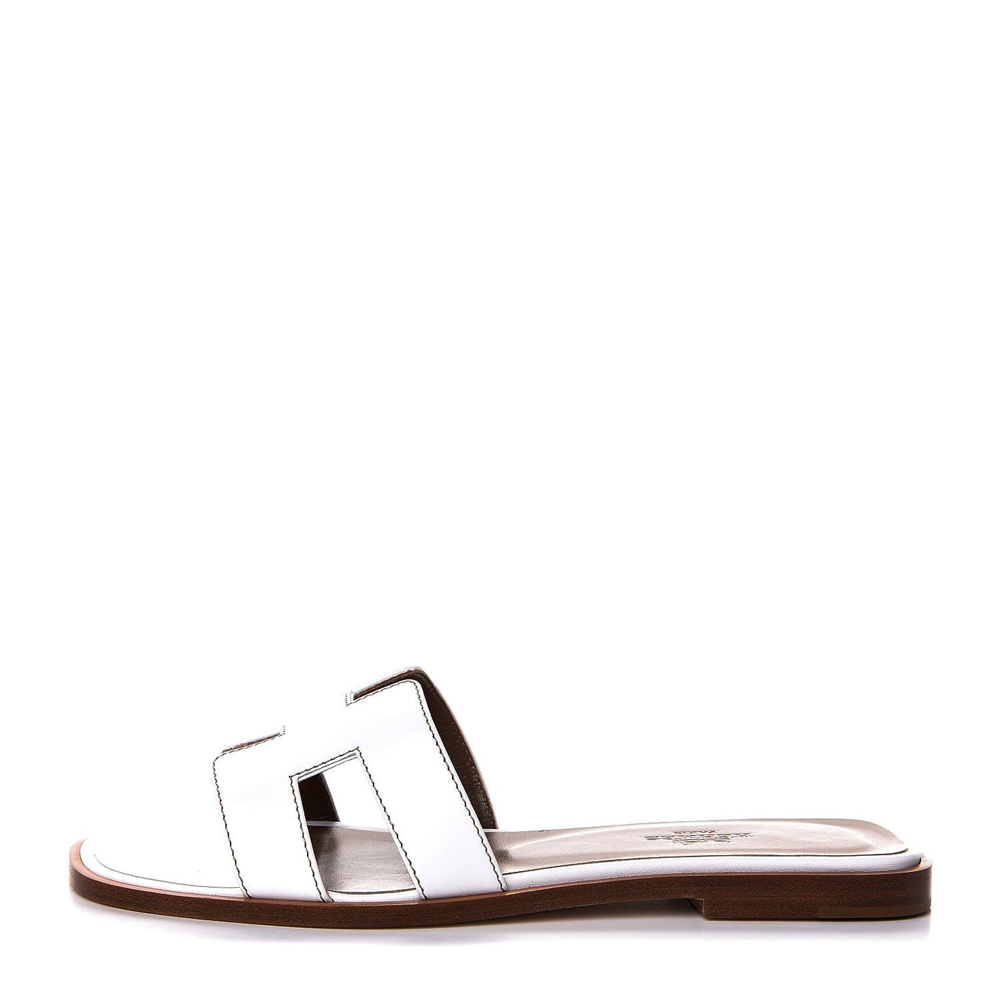 Box Calfskin Oran Sandals 36.5 White