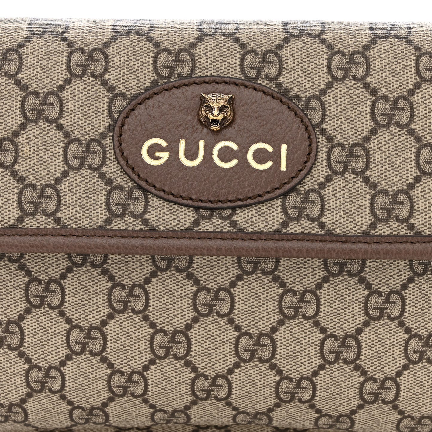 GG Supreme Monogram Neo Vintage Web Belt Bag Brown