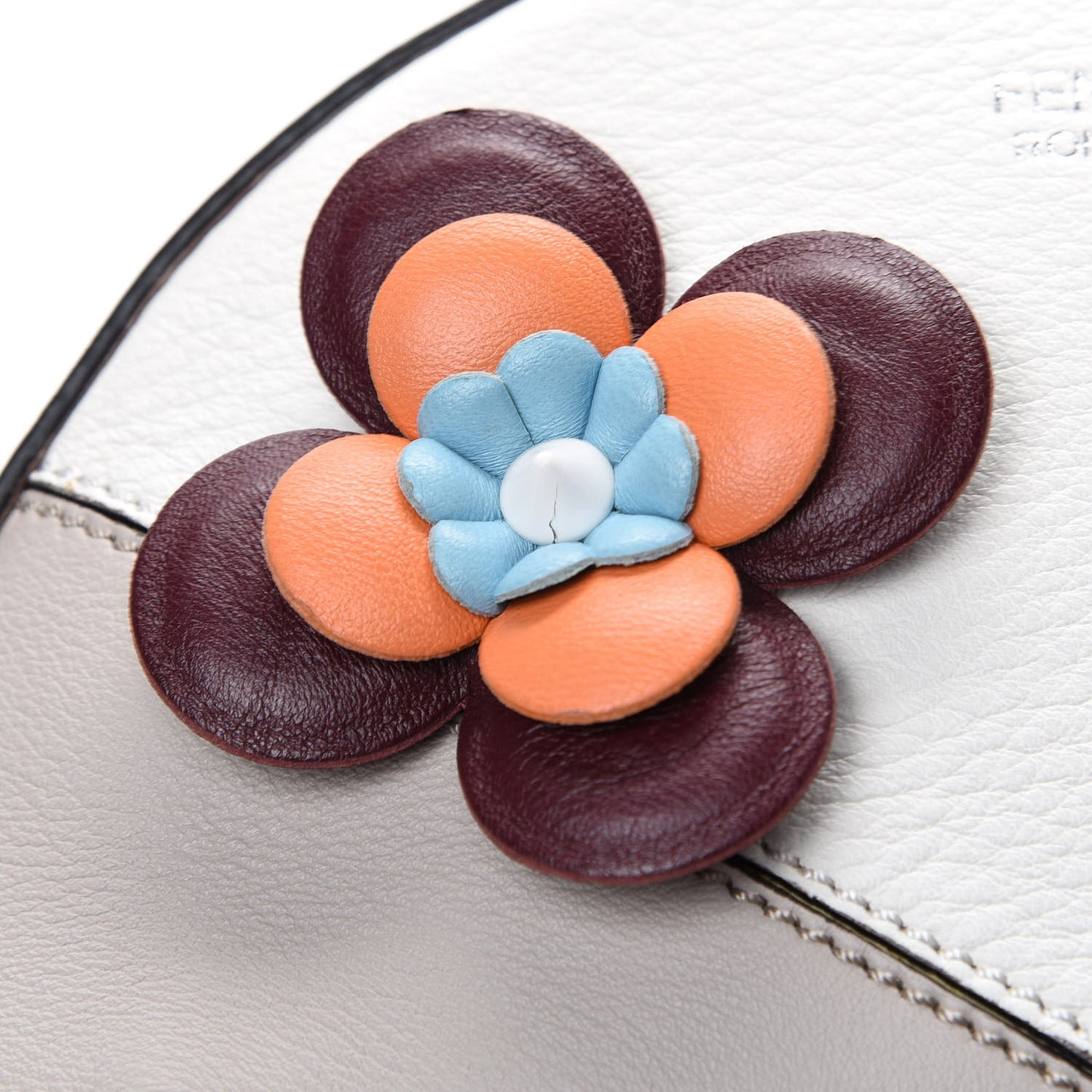 Vitello Dolce Floral Eyes Mini Backpack Grigio Polvere Multicolor