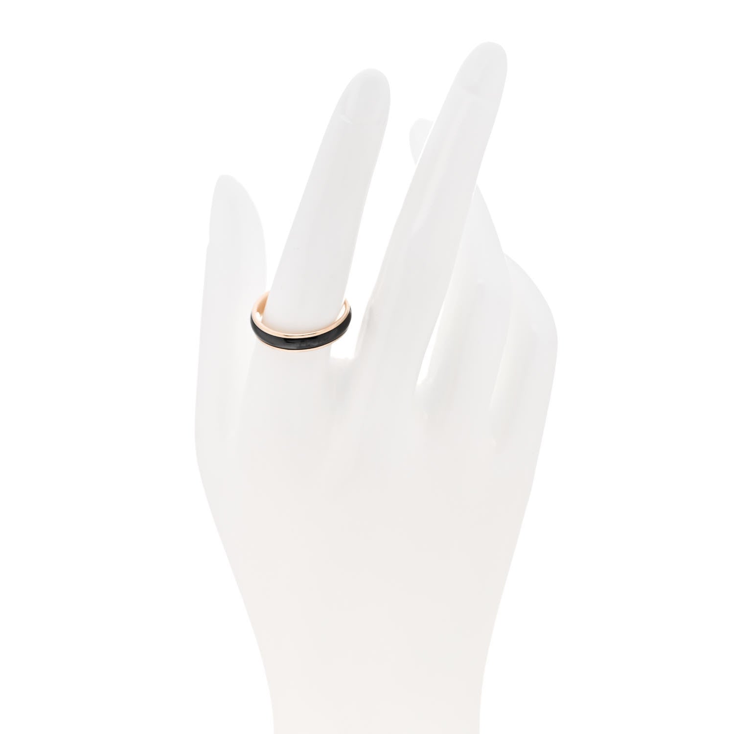 Tiffany 18K Rose Gold Titanium Classic Wedding Band Ring 57 8 2 of 5