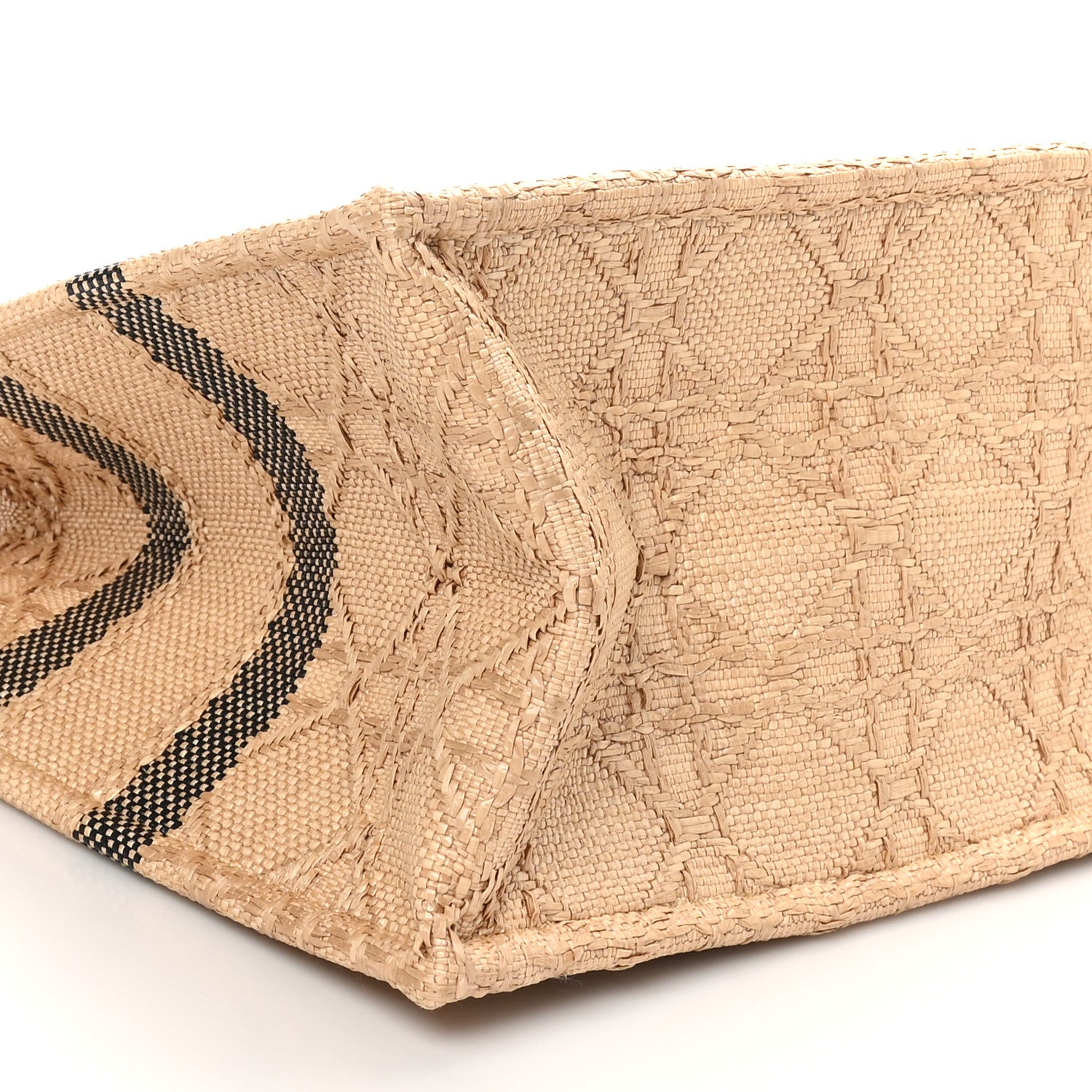 Christian Dior Raffia Cannage Medium Book Tote Natural 9 of 10