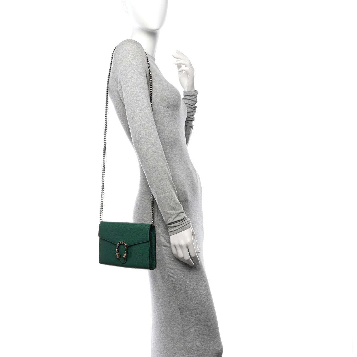 Calfskin Mini Dionysus Chain Wallet Emerald