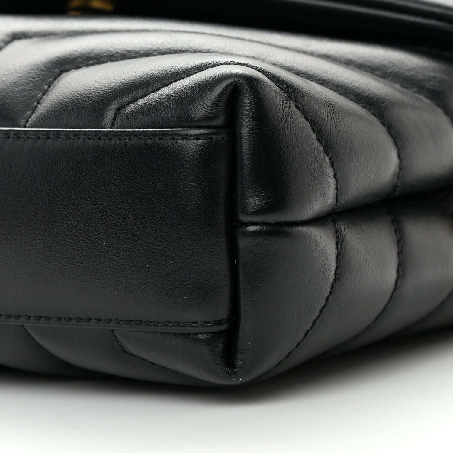 Saint Laurent Calfskin Y Quilted Monogram Toy Loulou Crossbody Bag Black 10 of 15