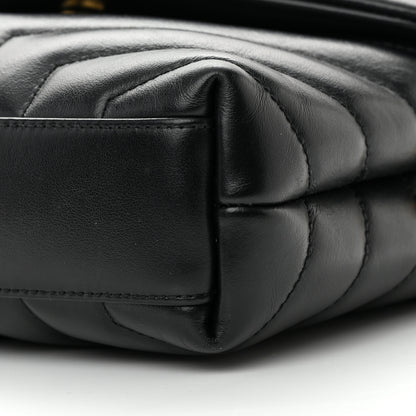 Saint Laurent Calfskin Y Quilted Monogram Toy Loulou Crossbody Bag Black 10 of 15