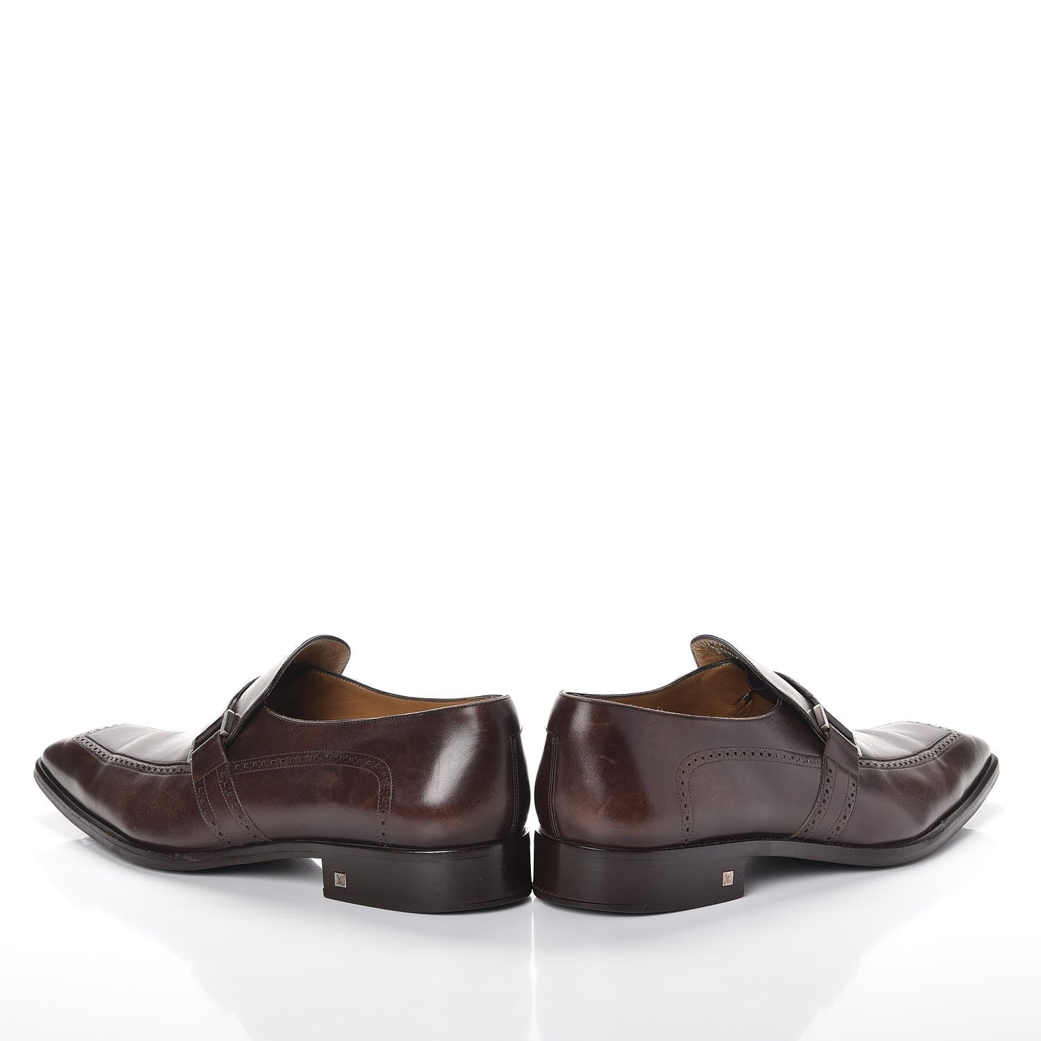 Louis Vuitton Mens Calfskin Brogues Loafers 10.5 Brown 6 of 13