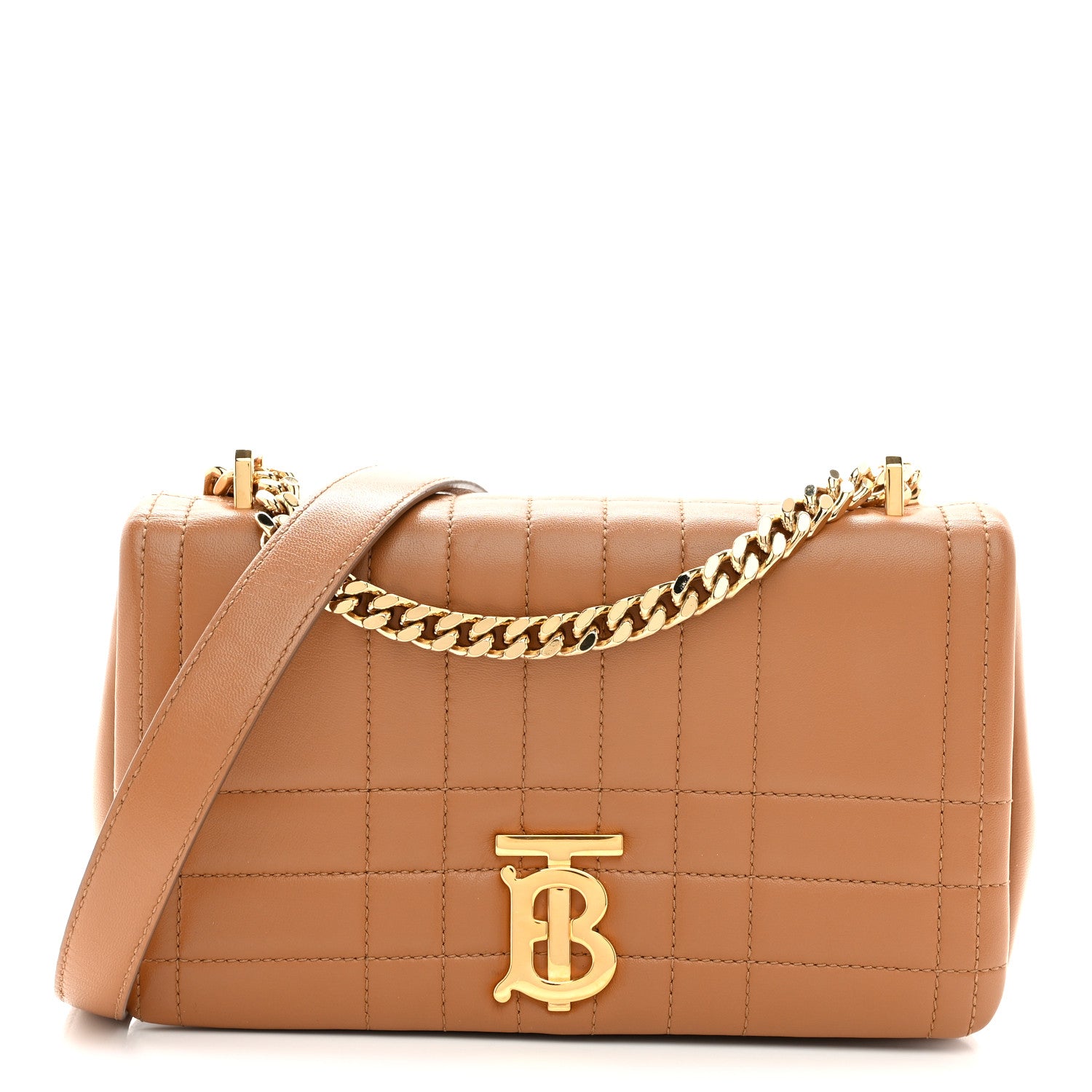 Burberry Lambskin Quilted Small Lola Bag Maple Brown 1 of 10