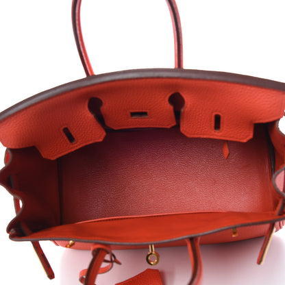 Hermes Togo Birkin 25 Rouge Tomate 7 of 37