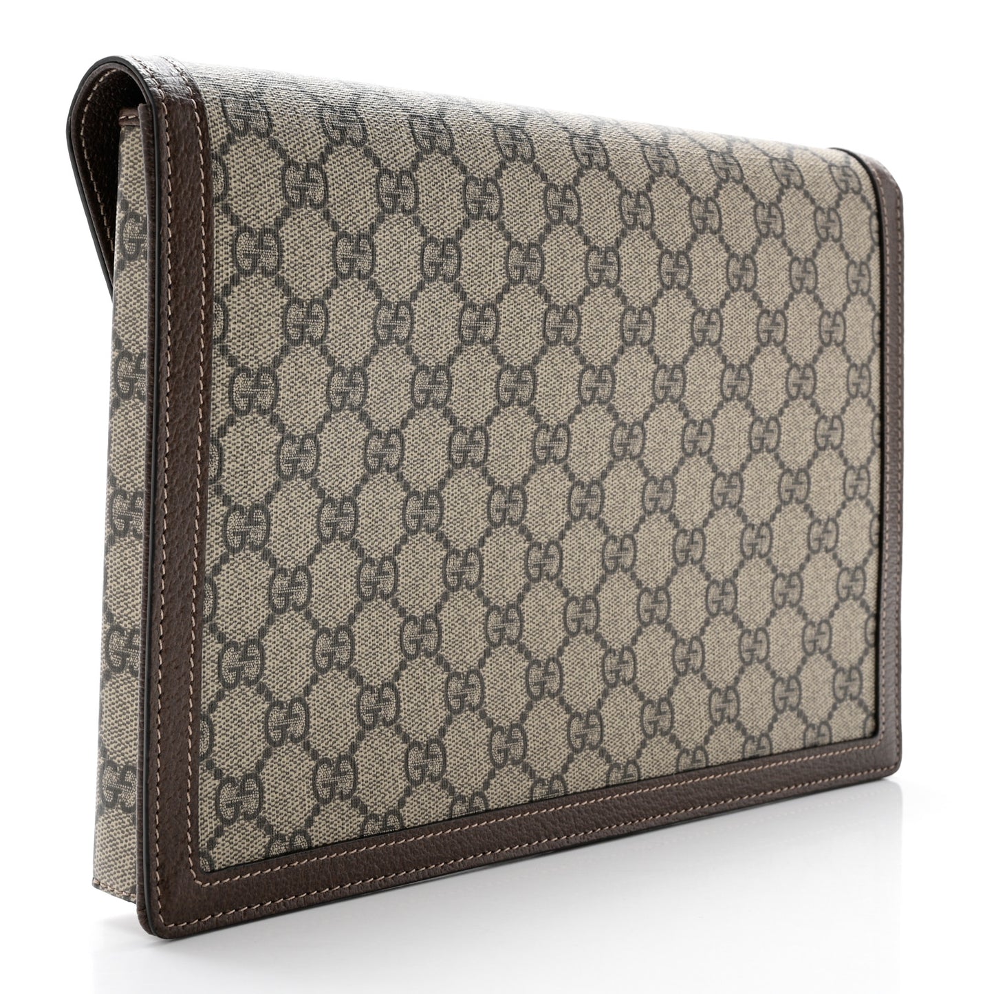 GG Supreme Monogram Web Ophidia Clutch Beige New Acero
