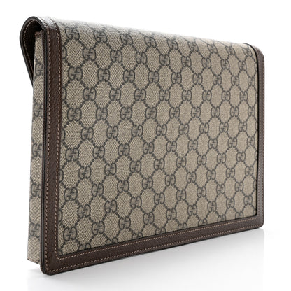 Gucci GG Supreme Monogram Web Ophidia Clutch Beige New Acero 4 of 9