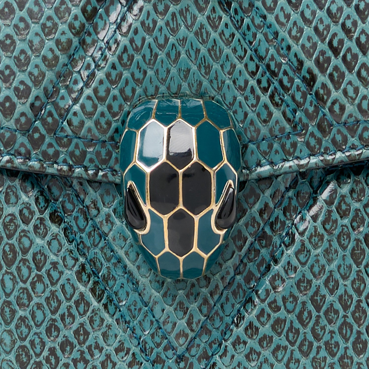 Bulgari Snakeskin Serpenti Forever Shoulder Bag Green 10 of 13