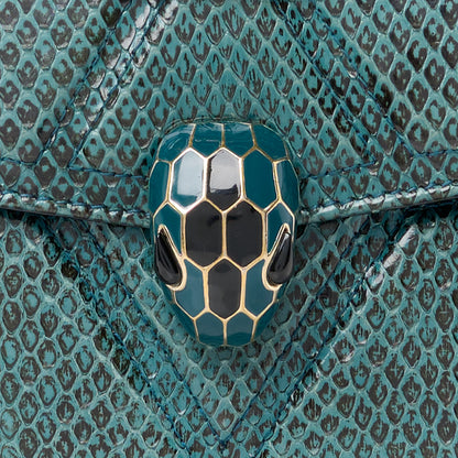 Bulgari Snakeskin Serpenti Forever Shoulder Bag Green 10 of 13