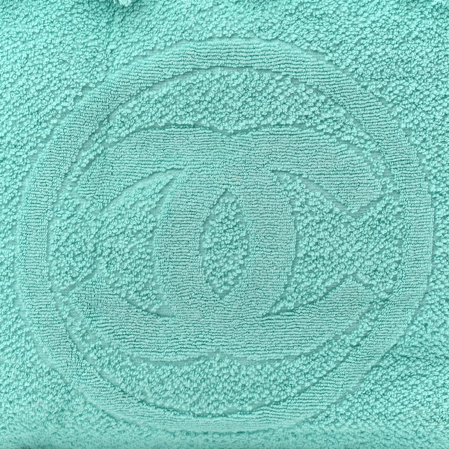 Chanel Terry Cotton CC Beach Tote Turquoise 8 of 10
