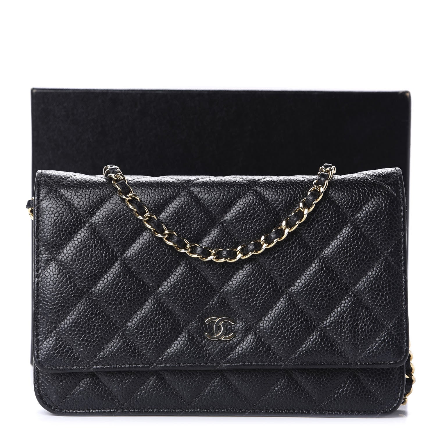 Chanel Caviar Quilted Wallet On Chain WOC Black 13 of 13