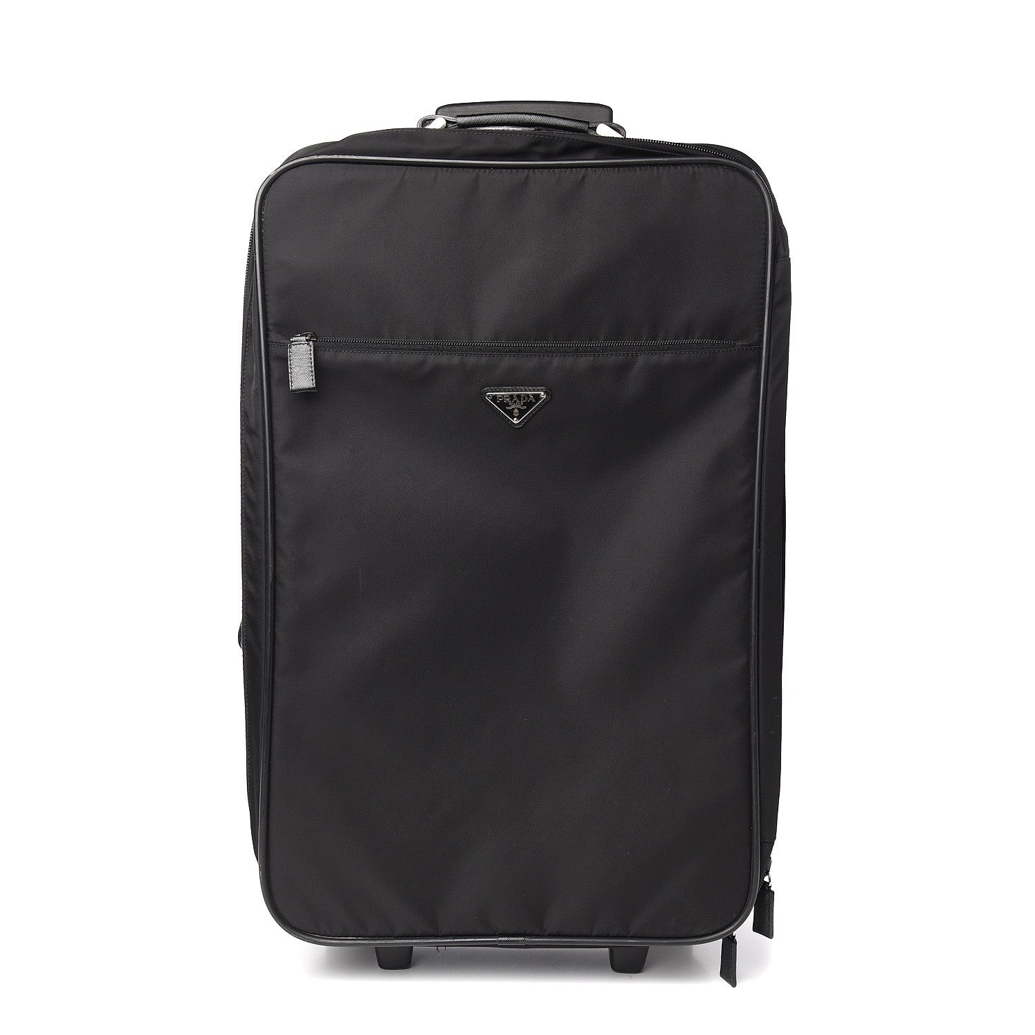 Prada Tessuto Nylon Saffiano Trolley Luggage Black 1 of 10