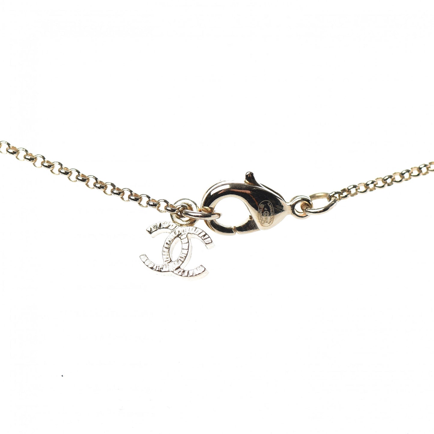Crystal Pearl Camellia Necklace Gold