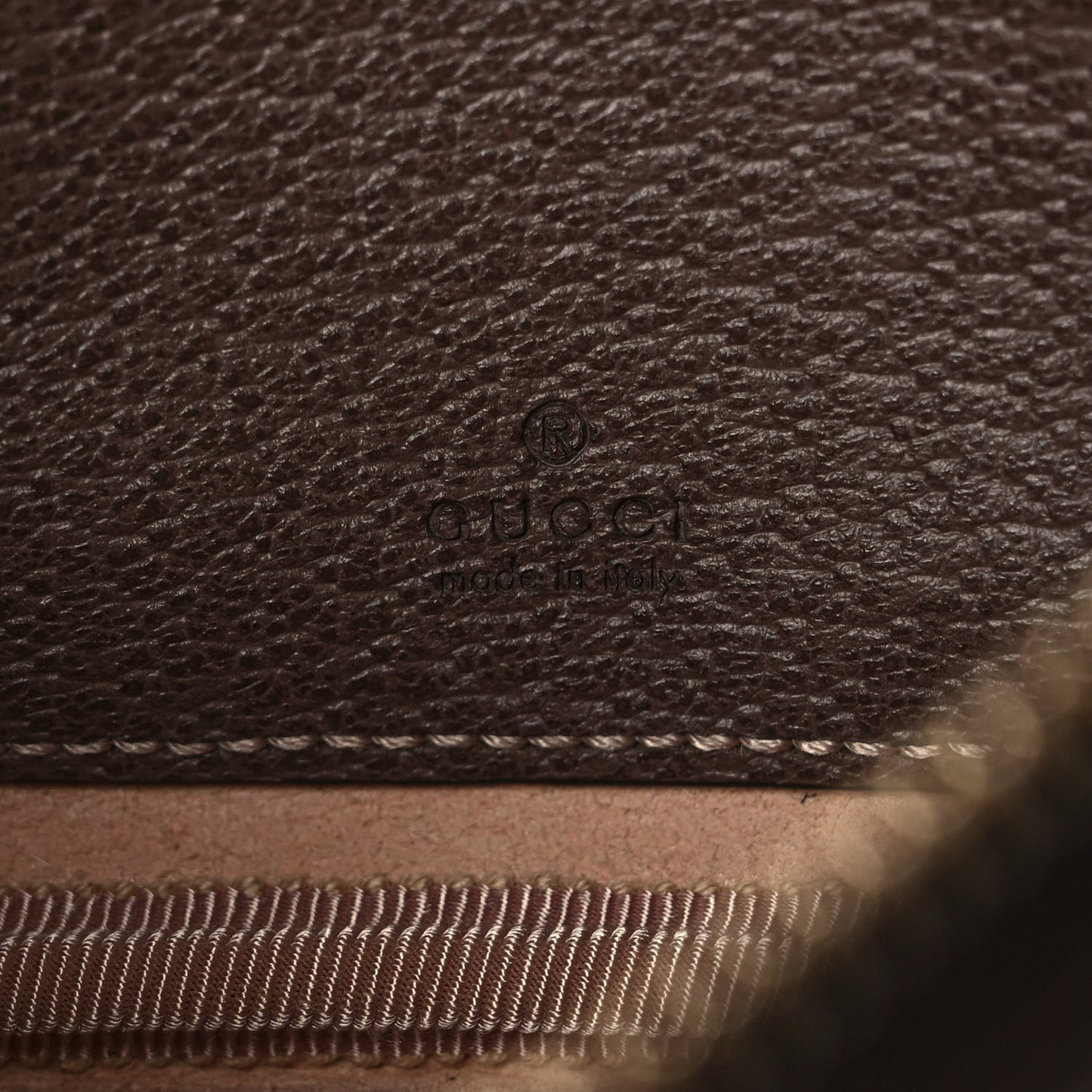 GG Supreme Monogram Ophidia Belted iPhone Case 95 38 Dark Brown