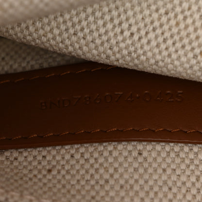 Saint Laurent Raffia Large Cassandre Pouch Naturel Brick 7 of 10