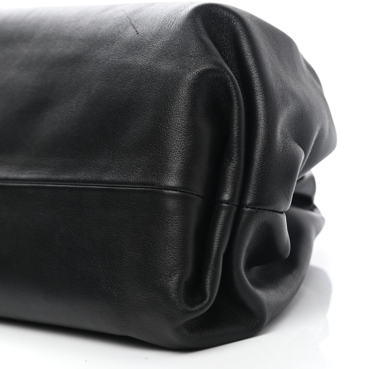 Smooth Butter Calf The Pouch Oversized Clutch Black