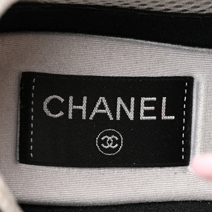 Chanel Tweed Suede Calfskin CC Sneakers 39 Gray Pink 8 of 14