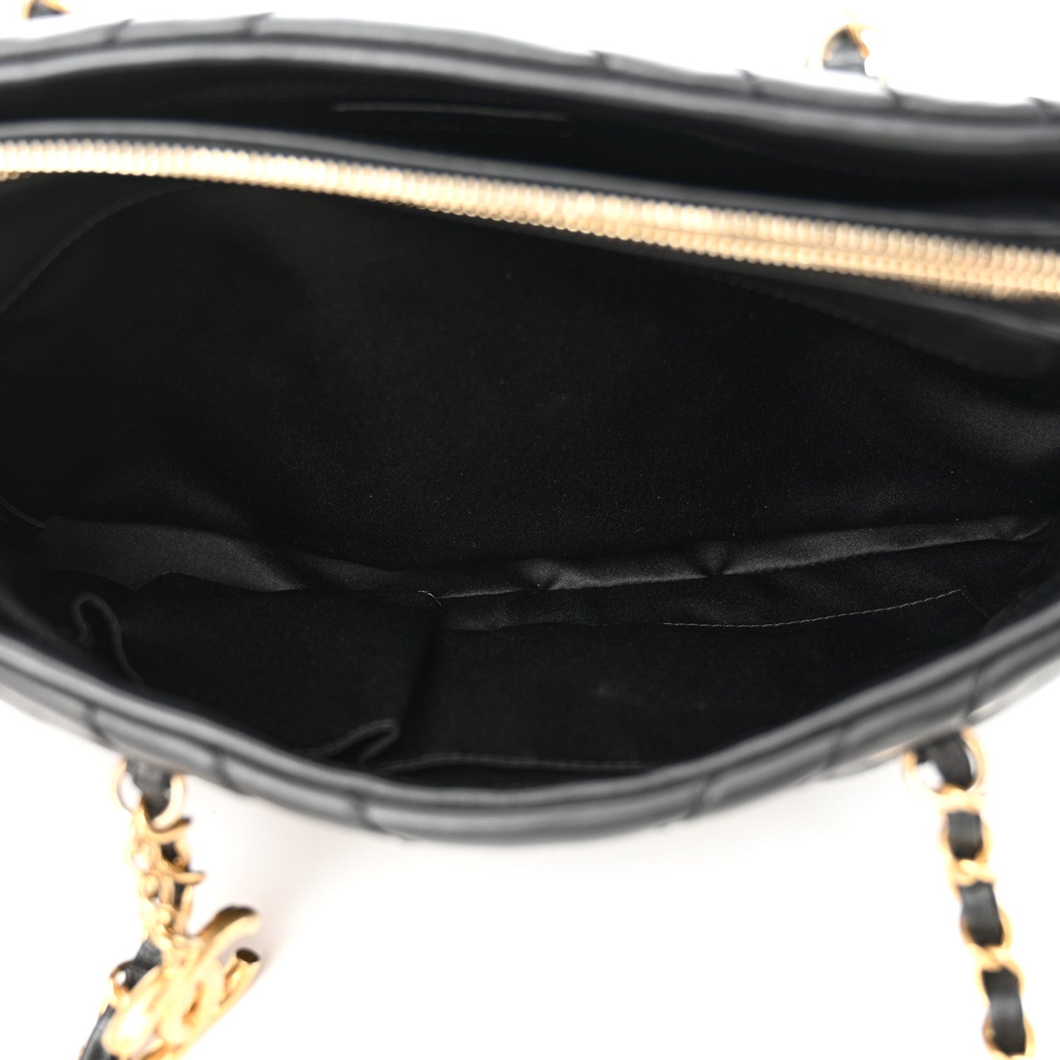 Chanel Calfskin Chevron Quilted Surpique Tote Black 5 of 11