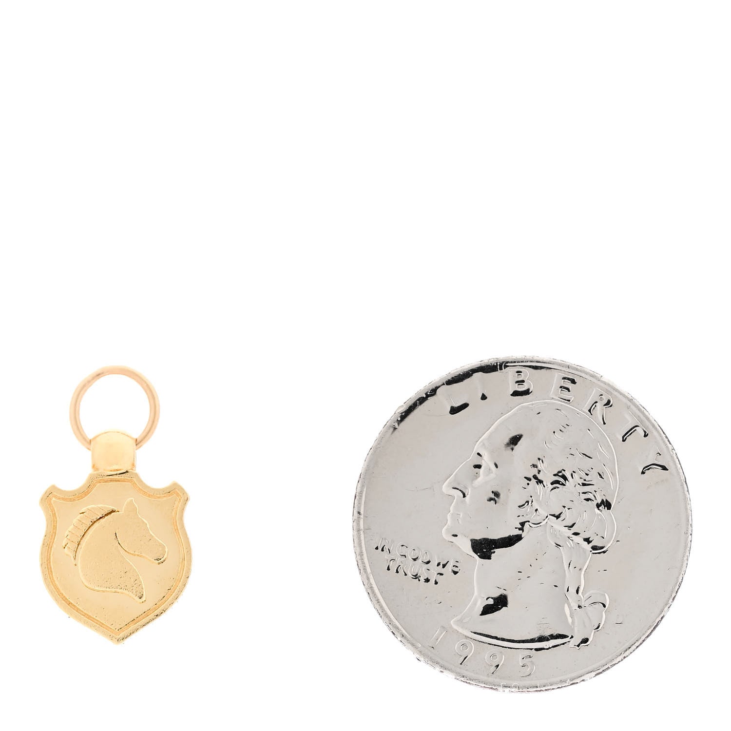 Foundrae 18K Yellow Gold Invictus Shield Charm 2 of 3