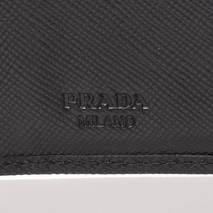 Prada Saffiano Tri-Fold Compact Wallet Black 8 of 10