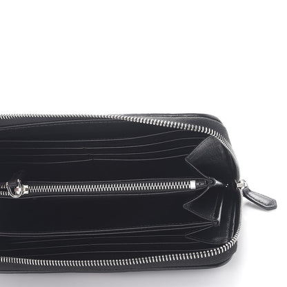 Prada Soft Calfskin Diagramme Zip Around Wallet Black 5 of 8