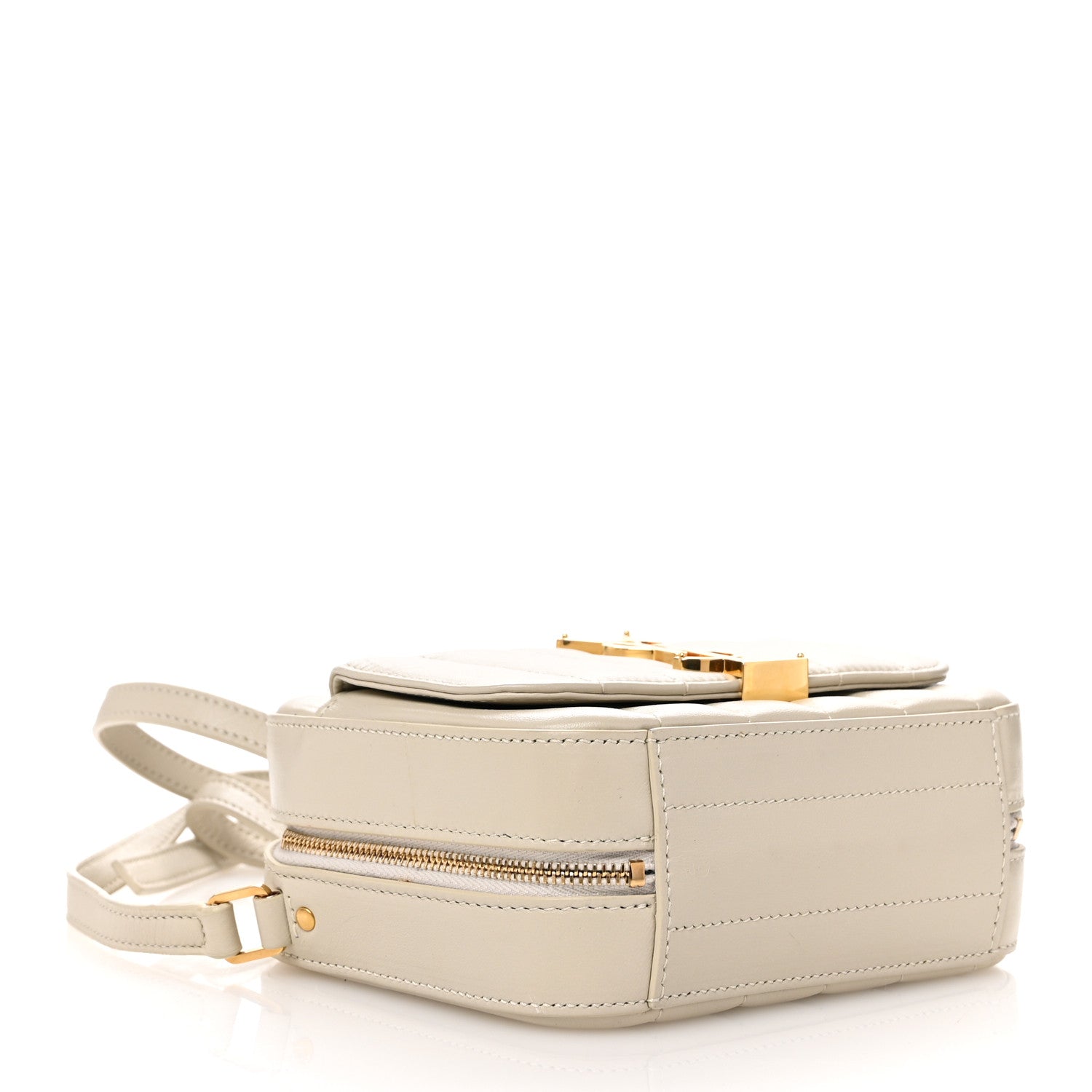 Saint Laurent Lambskin Matelasse Monogram Vicky Camera Bag Crema Soft 4 of 10