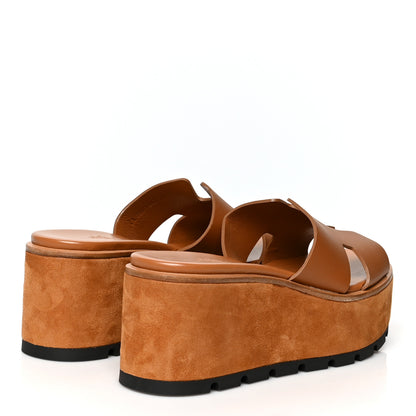 Hermes Calfskin Suede Eze 30 Sandals 38 Naturel 4 of 9