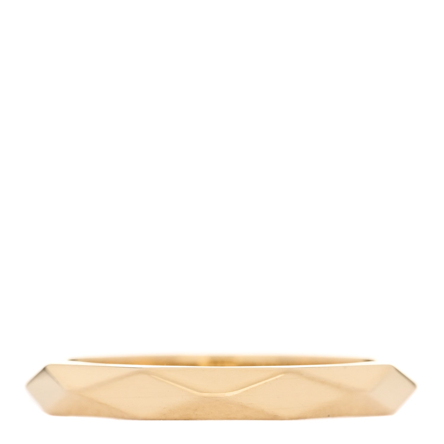 Boucheron 18K Yellow Gold Facette Wedding Band Ring 54 6.75 1 of 4
