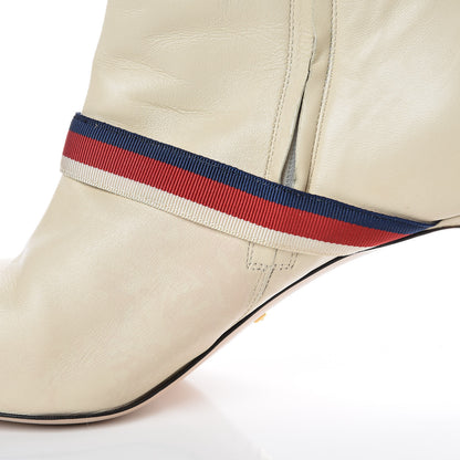 Gucci Nappa Sylvie Ankle Boots 38 Mystic White 13 of 16
