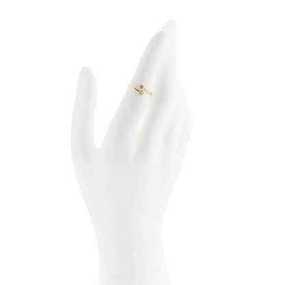 Tiffany 18K Yellow Gold Diamond Elsa Peretti Hoop Ring 50 5.5 2 of 5