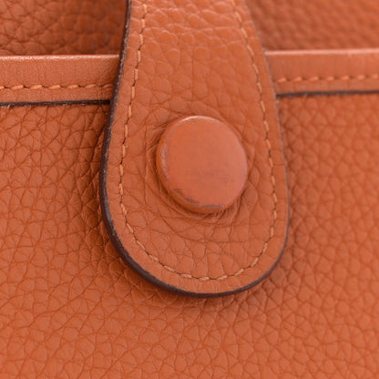 Hermes Taurillon Clemence Evelyne II PM Potiron 14 of 15