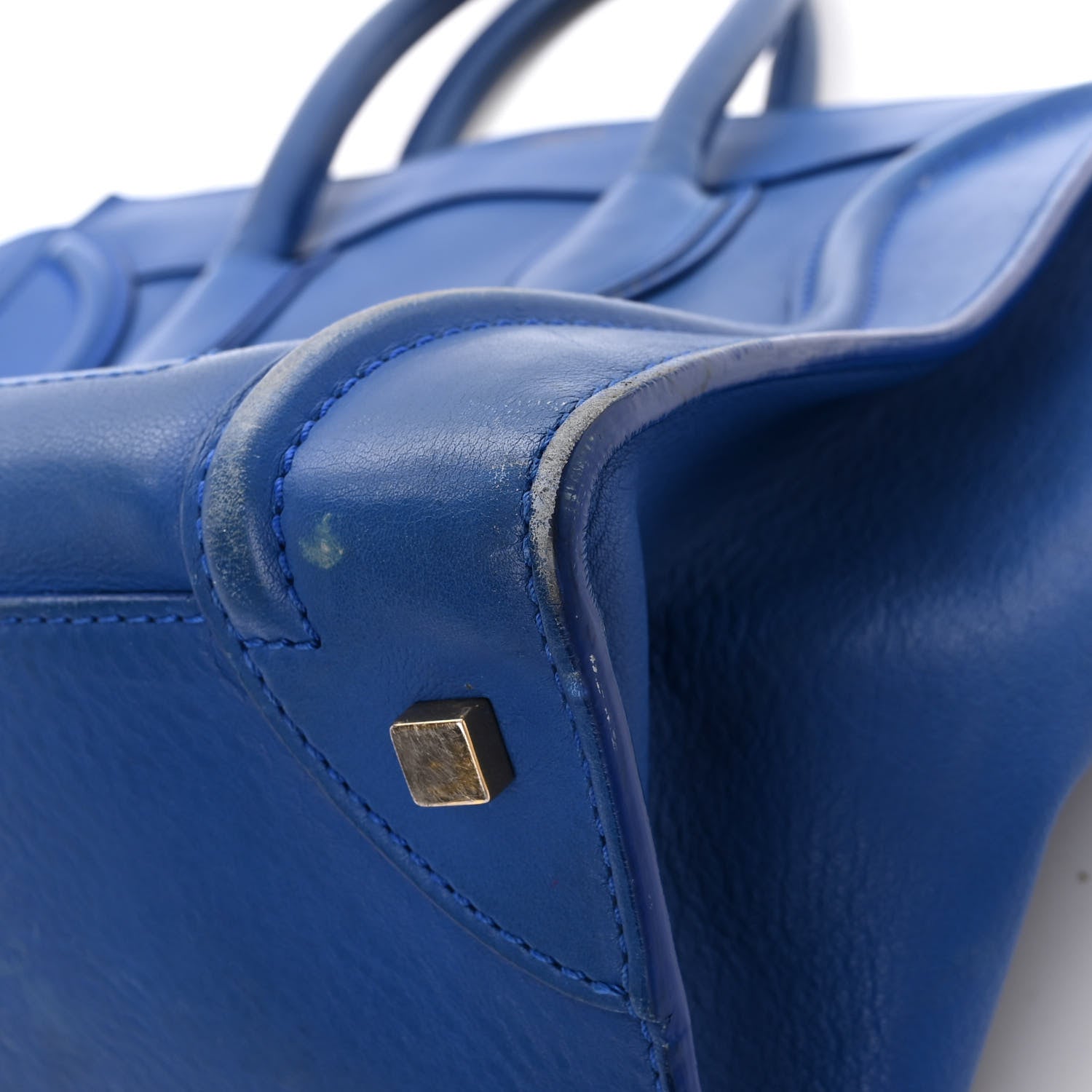 Celine Smooth Calfskin Mini Luggage Royal Blue 14 of 16
