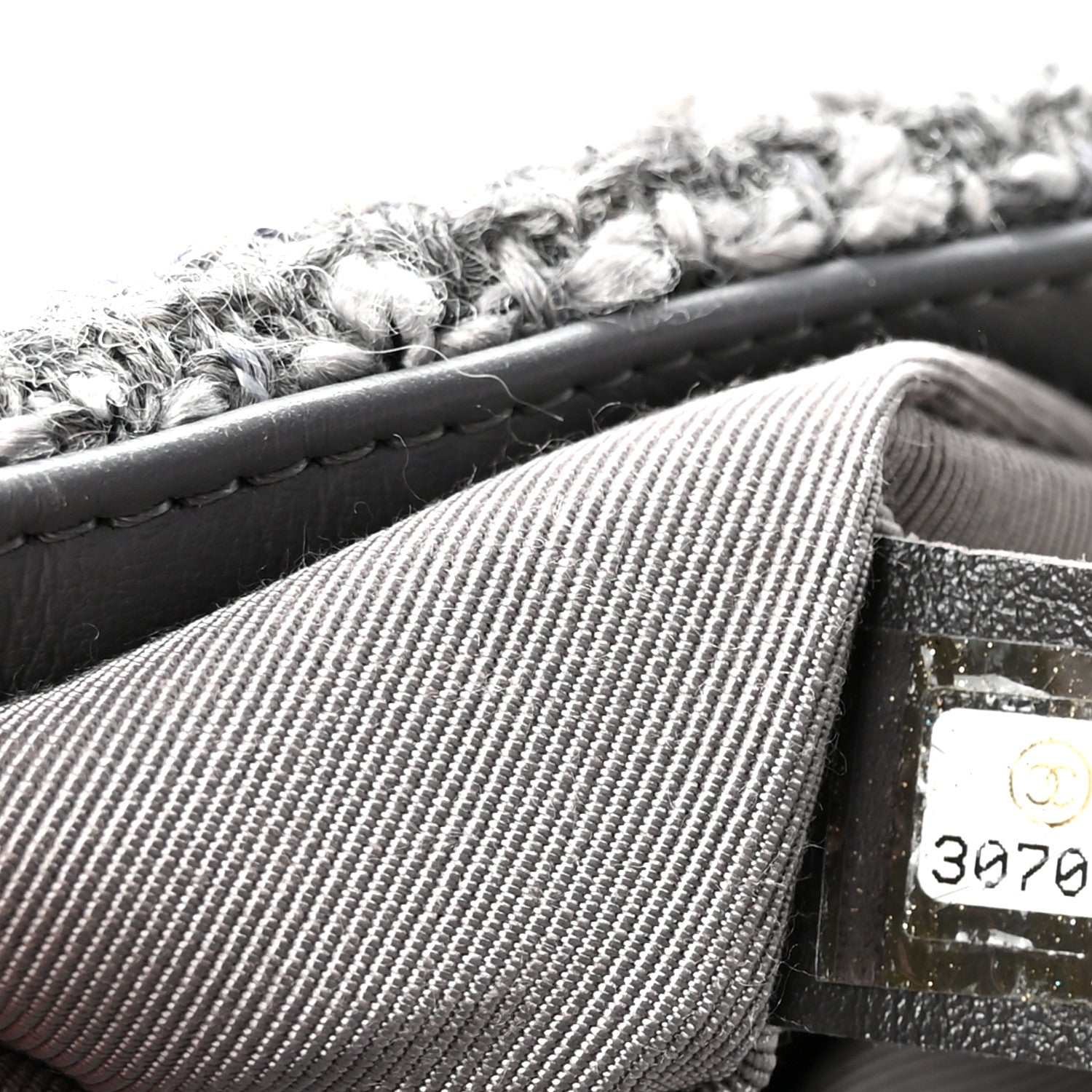 Chanel Tweed Quilted Large Chanel 19 Flap Grey 7 of 11