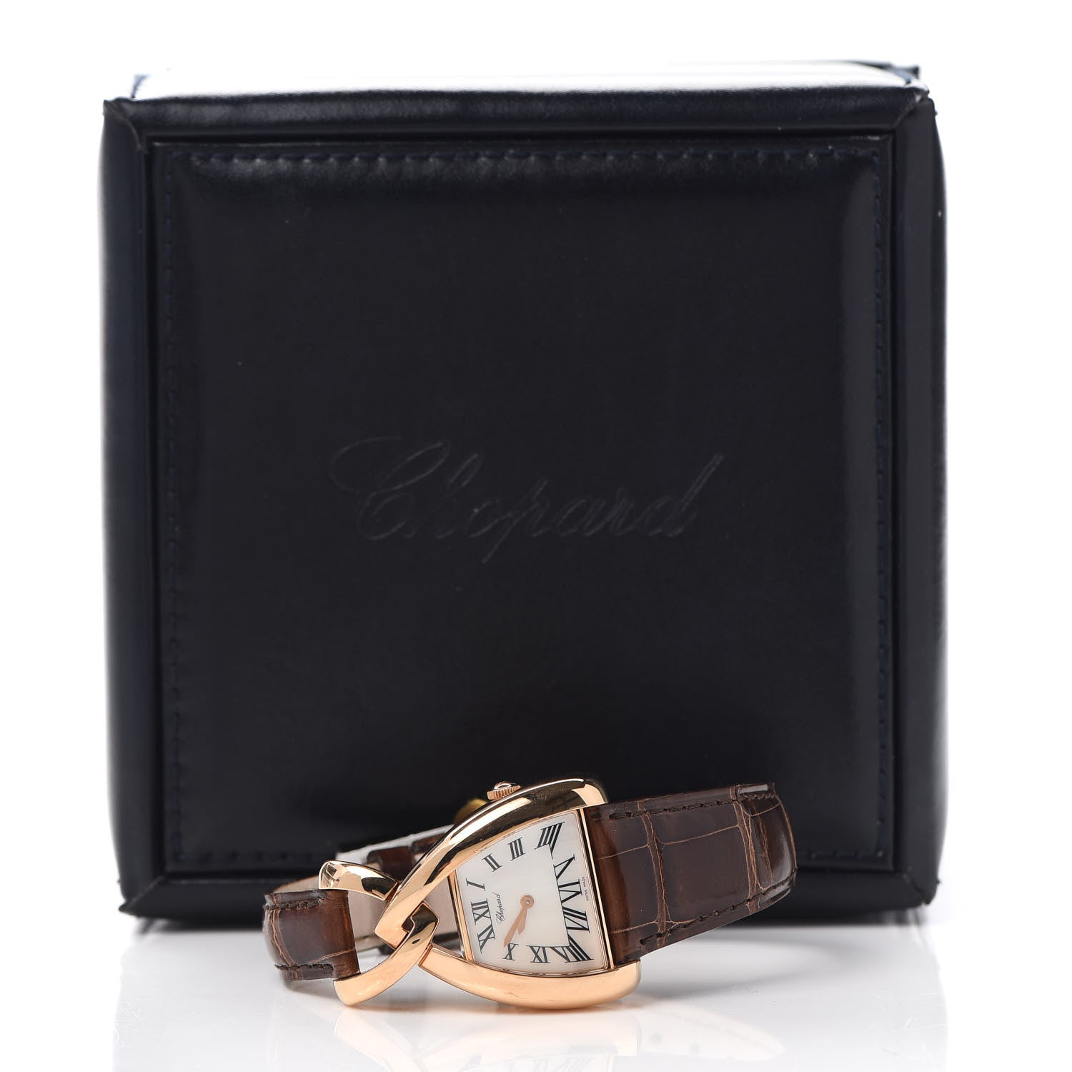 Chopard 18K Rose Gold Alligator 30mm Alliance Quartz Watch 5 of 5