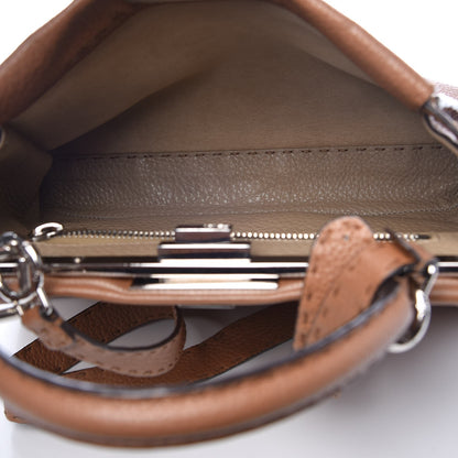 Fendi Cuoio Romano Selleria Bi-Color Medium Peekaboo Iconic Satchel Mou Deserto 5 of 7