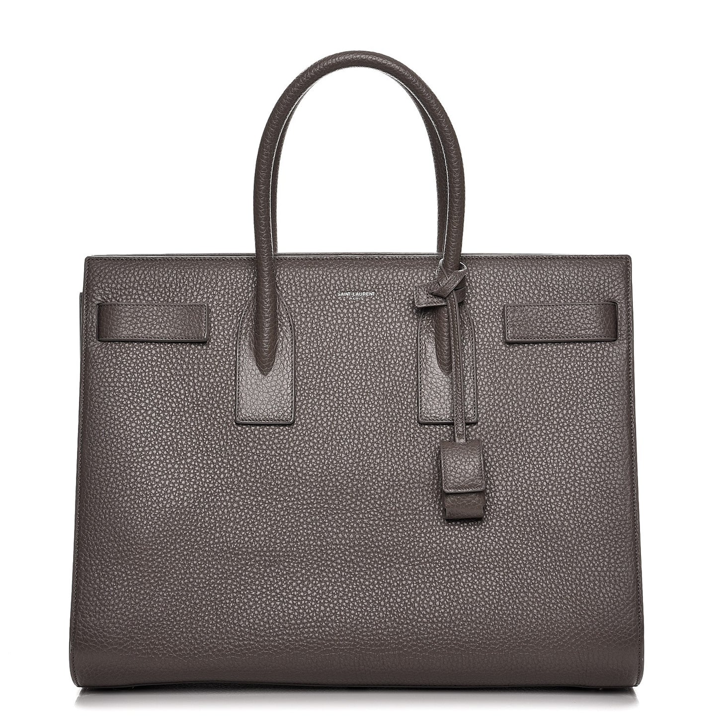 Grained Calfskin Large Sac de Jour Carryall Earth