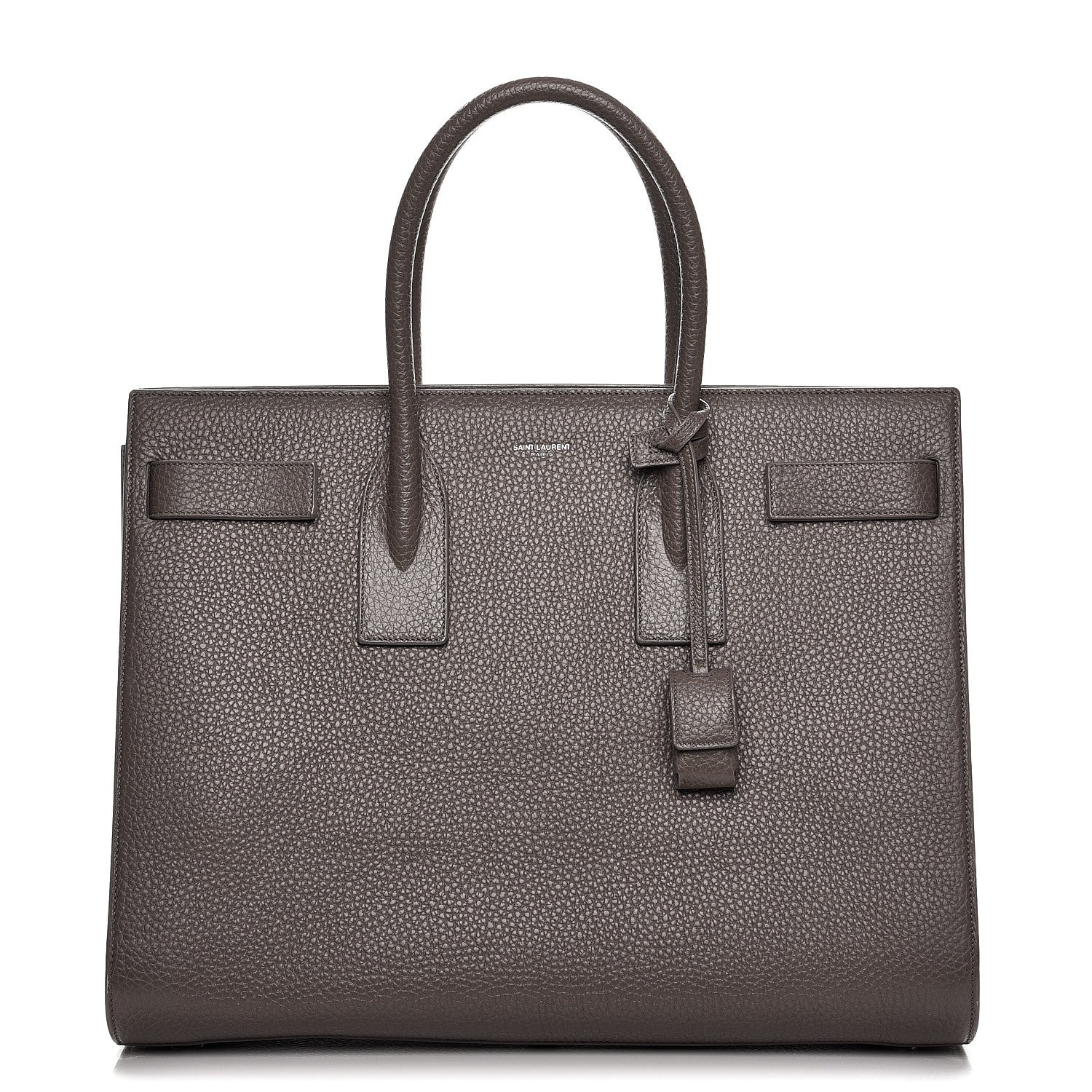 Saint Laurent Grained Calfskin Large Sac de Jour Carryall Earth 1 of 12