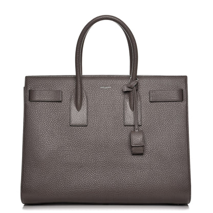 Saint Laurent Grained Calfskin Large Sac de Jour Carryall Earth 1 of 12